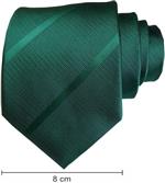 Plain Satin Striped Ties - Green